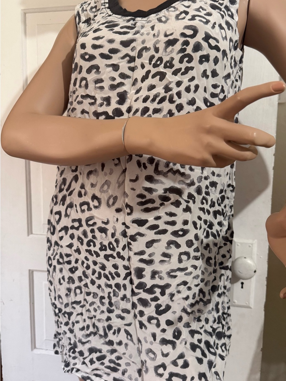 Vintage r Logan for Target silk Leopard Print Sleeveless Dress